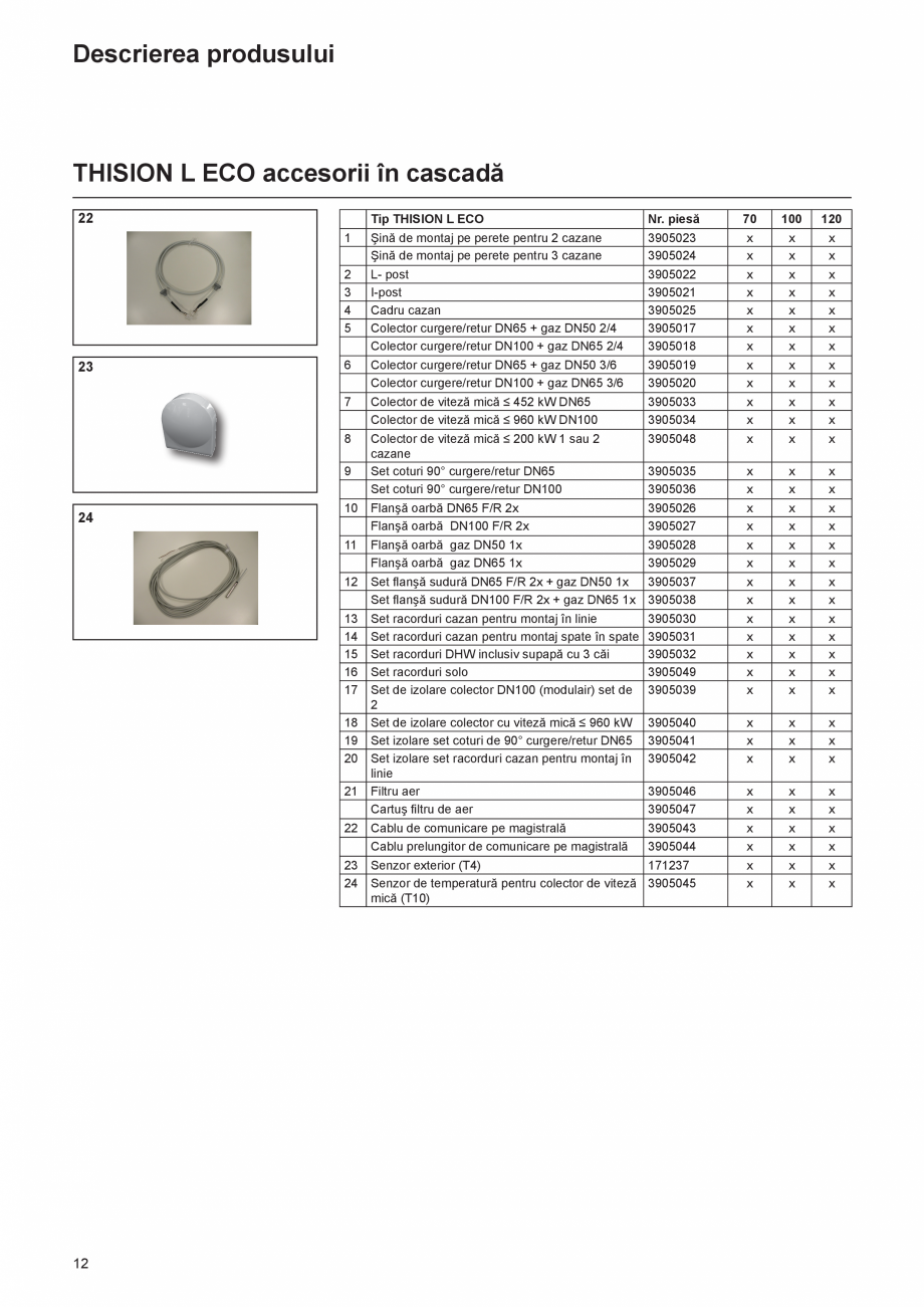 Pagina 12-Manual de Instalare - Centrala in condensare pe gaz ELCO THISION® L ECO Instructiuni montaj,...