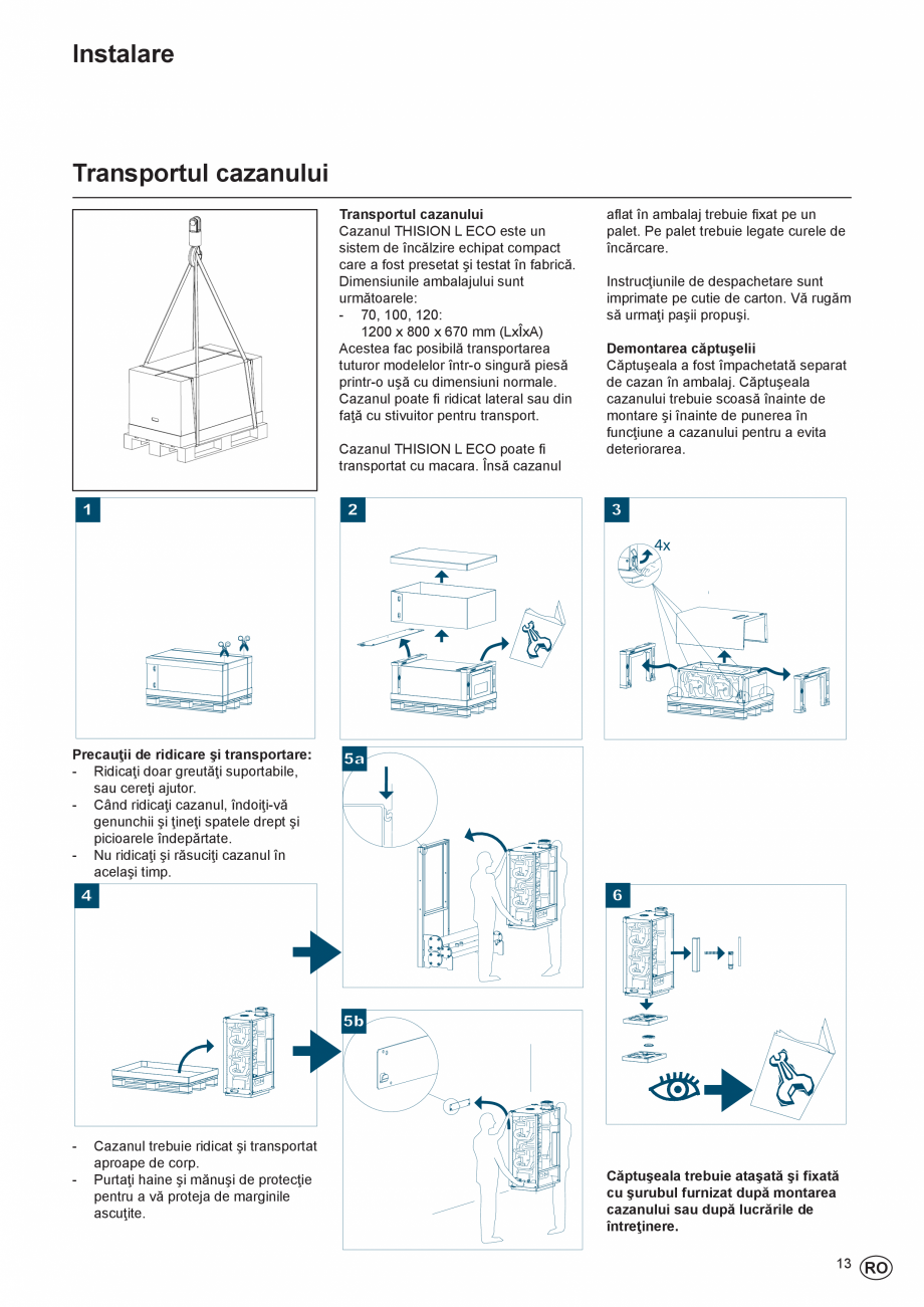 Pagina 13-Manual de Instalare - Centrala in condensare pe gaz ELCO THISION® L ECO Instructiuni montaj,...