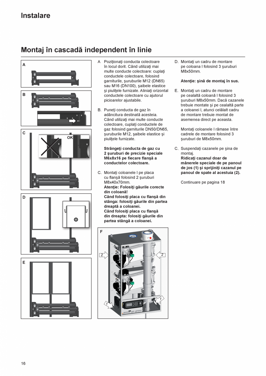 Pagina 16-Manual de Instalare - Centrala in condensare pe gaz ELCO THISION® L ECO Instructiuni montaj,...