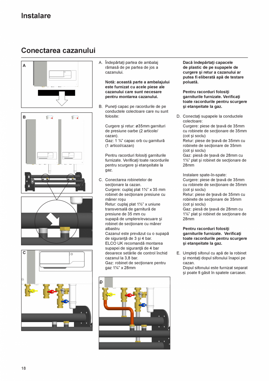 Pagina 18-Manual de Instalare - Centrala in condensare pe gaz ELCO THISION® L ECO Instructiuni montaj,...