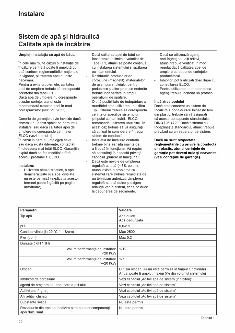 Pagina 22-Manual de Instalare - Centrala in condensare pe gaz ELCO THISION® L ECO Instructiuni montaj,...