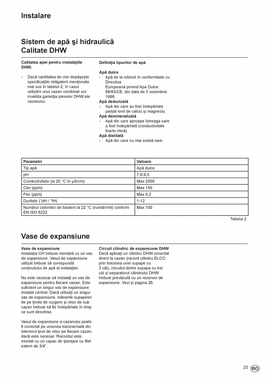 Pagina 23-Manual de Instalare - Centrala in condensare pe gaz ELCO THISION® L ECO Instructiuni montaj,...