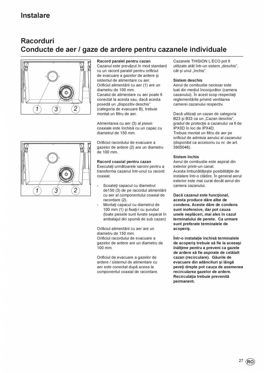 Pagina 27-Manual de Instalare - Centrala in condensare pe gaz ELCO THISION® L ECO Instructiuni montaj,...
