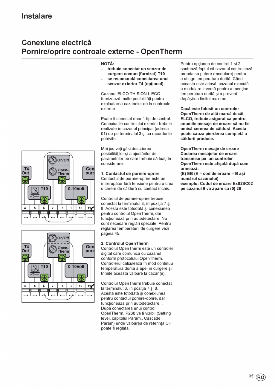 Pagina 35-Manual de Instalare - Centrala in condensare pe gaz ELCO THISION® L ECO Instructiuni montaj,...