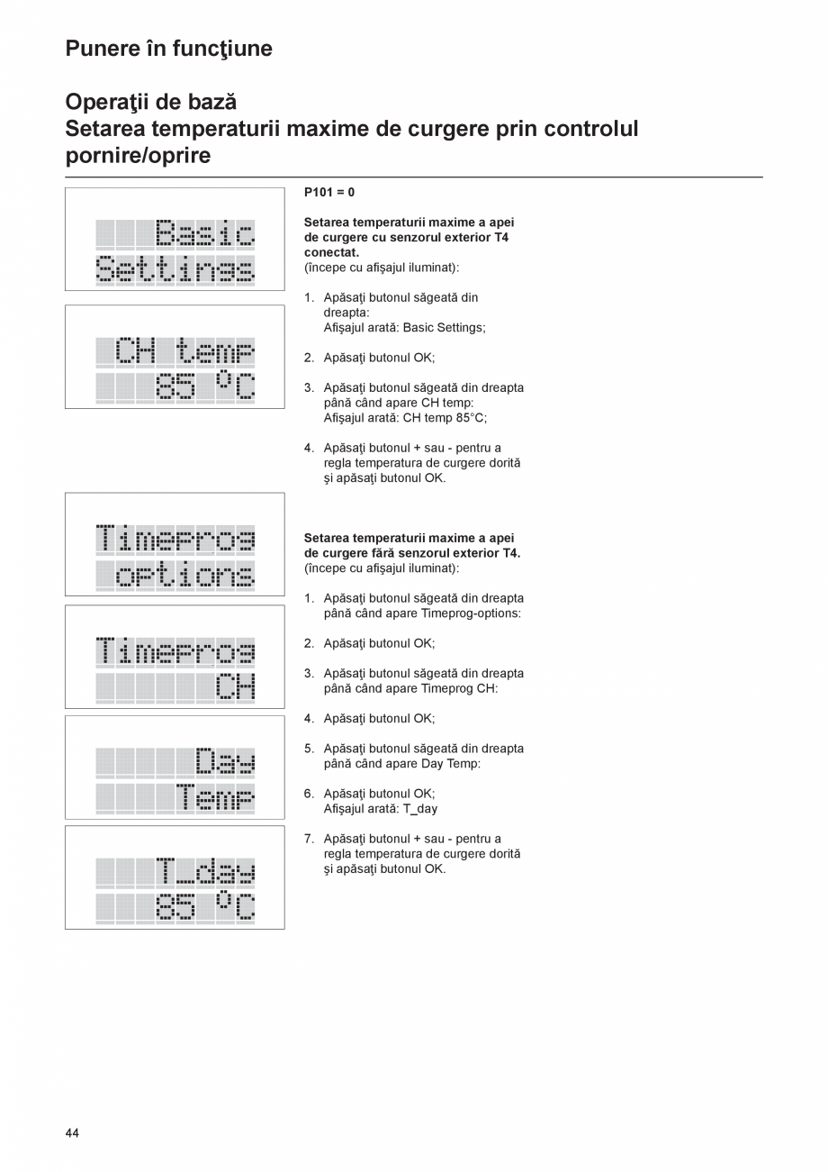 Pagina 44-Manual de Instalare - Centrala in condensare pe gaz ELCO THISION® L ECO Instructiuni montaj,...