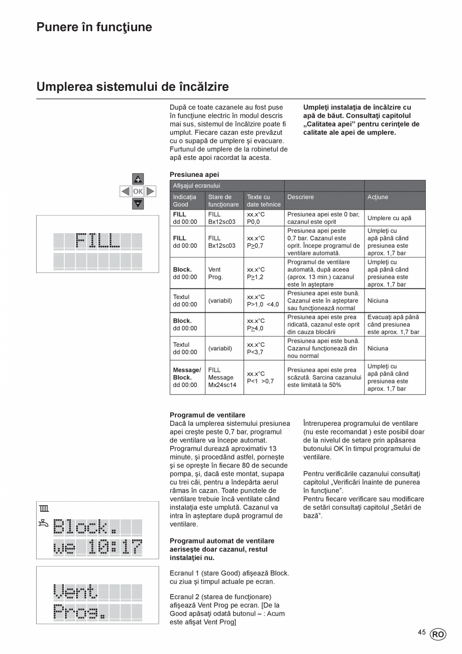 Pagina 45-Manual de Instalare - Centrala in condensare pe gaz ELCO THISION® L ECO Instructiuni montaj,...