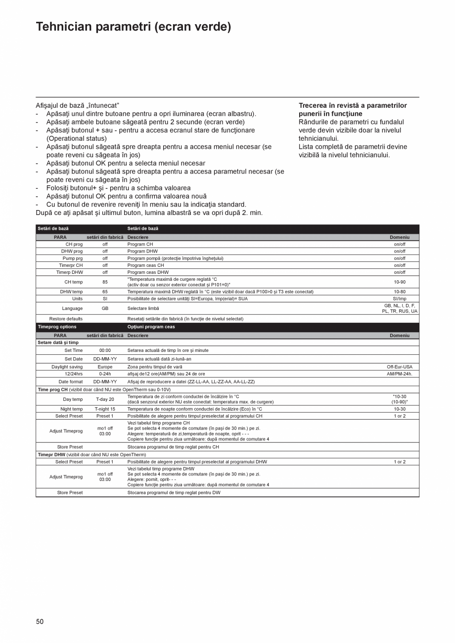 Pagina 50-Manual de Instalare - Centrala in condensare pe gaz ELCO THISION® L ECO Instructiuni montaj,...