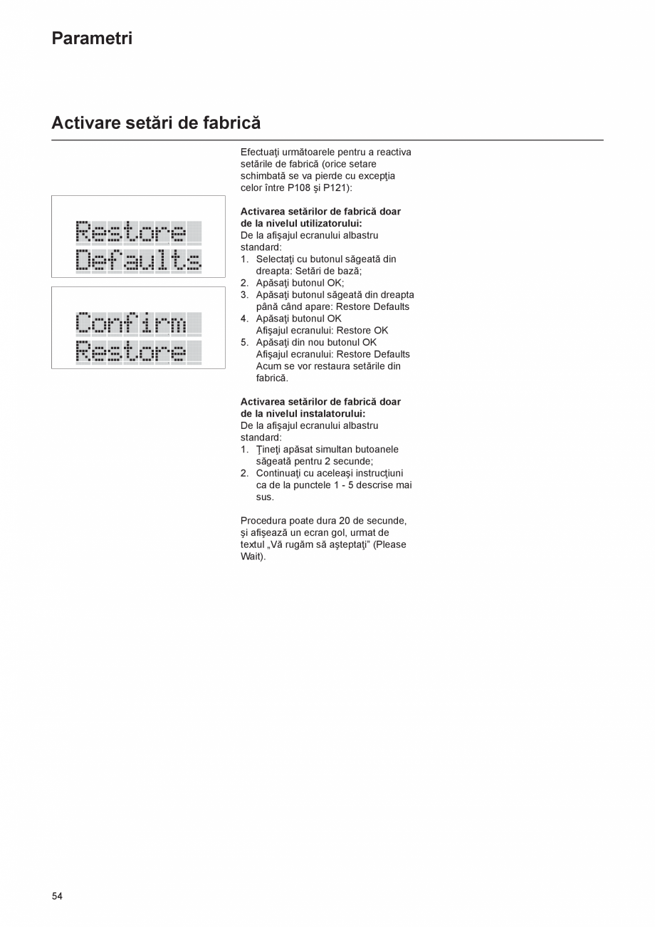 Pagina 54-Manual de Instalare - Centrala in condensare pe gaz ELCO THISION® L ECO Instructiuni montaj,...