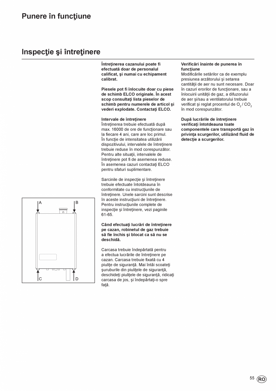 Pagina 55-Manual de Instalare - Centrala in condensare pe gaz ELCO THISION® L ECO Instructiuni montaj,...