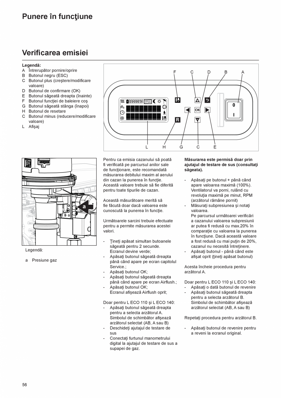 Pagina 56-Manual de Instalare - Centrala in condensare pe gaz ELCO THISION® L ECO Instructiuni montaj,...