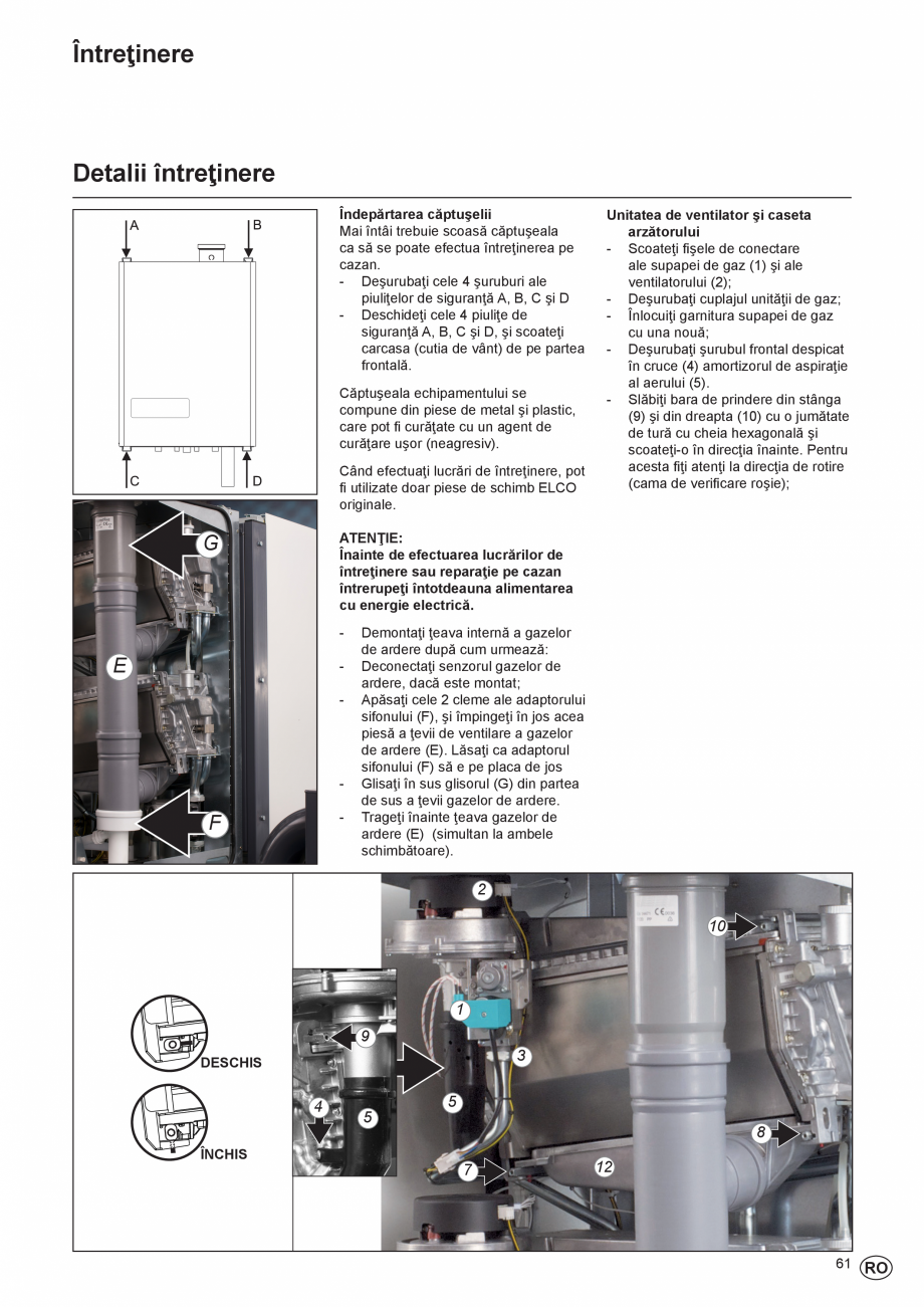 Pagina 61-Manual de Instalare - Centrala in condensare pe gaz ELCO THISION® L ECO Instructiuni montaj,...
