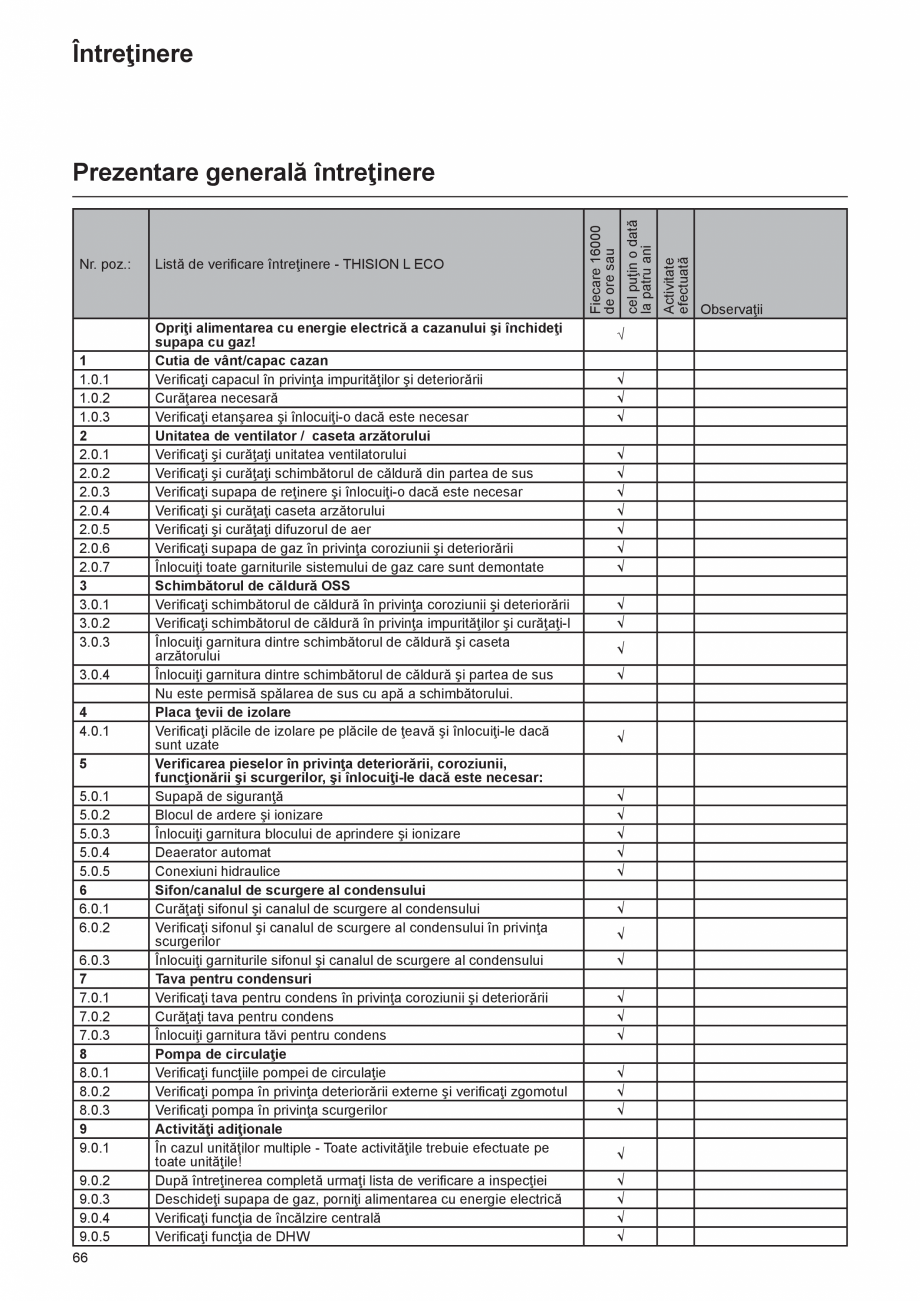 Pagina 66-Manual de Instalare - Centrala in condensare pe gaz ELCO THISION® L ECO Instructiuni montaj,...