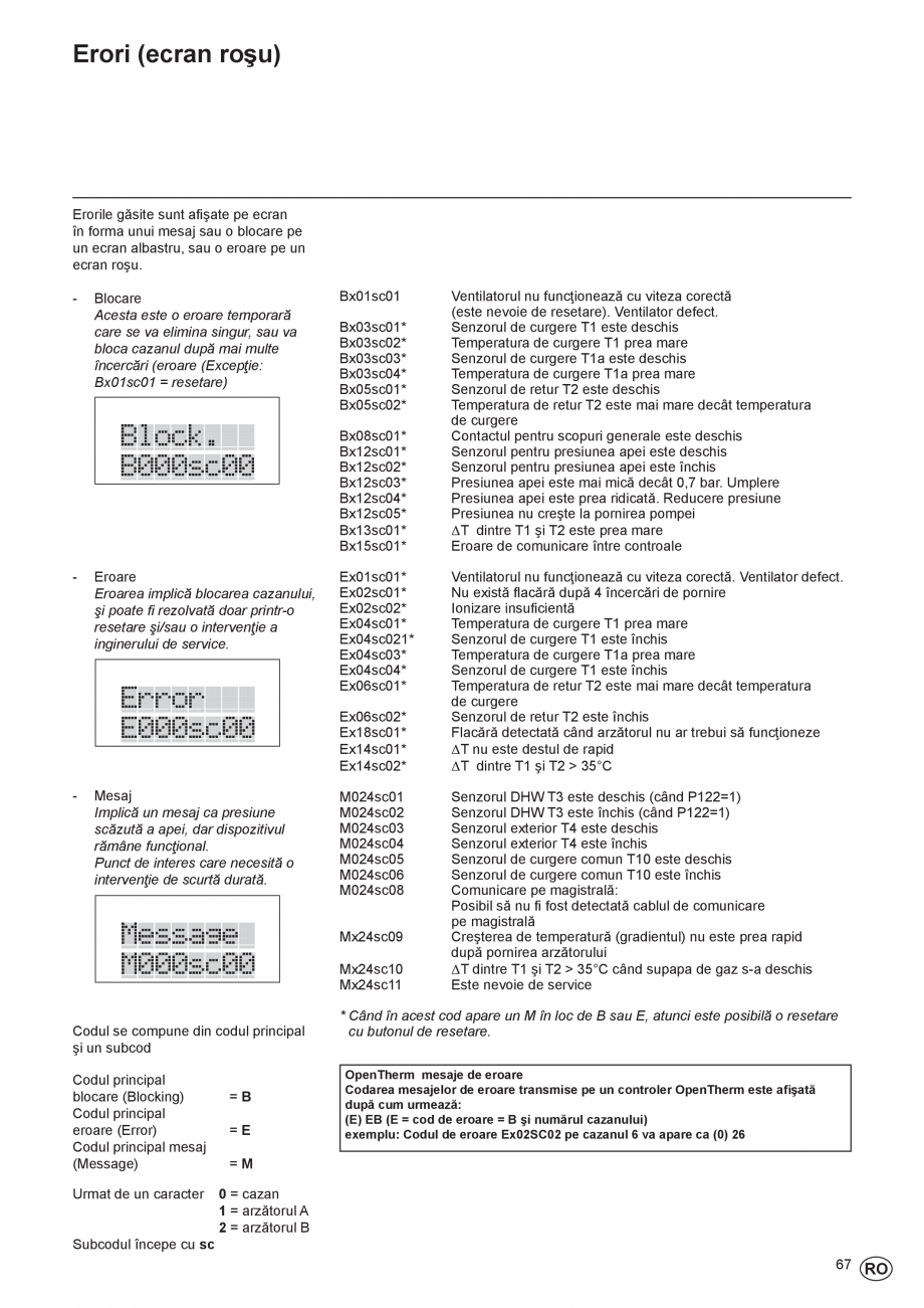 Pagina 67-Manual de Instalare - Centrala in condensare pe gaz ELCO THISION® L ECO Instructiuni montaj,...