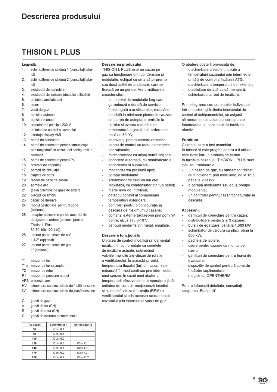 Pagina 5-Manual de Instalare  - Cazan mural  ELCO THISION® L PLUS Instructiuni montaj, utilizare Engleza ...
