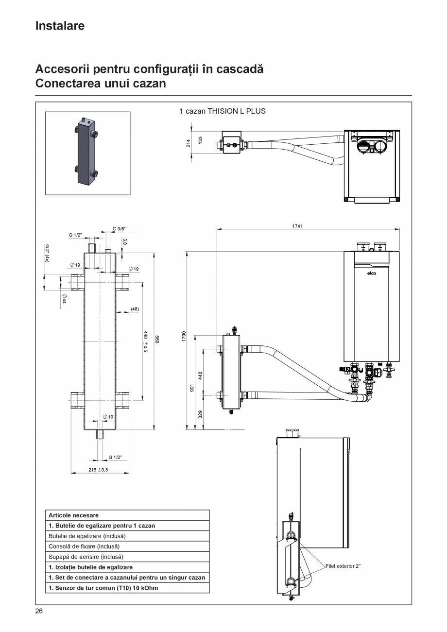 Pagina 26-Manual de Instalare  - Cazan mural  ELCO THISION® L PLUS Instructiuni montaj, utilizare Engleza ...