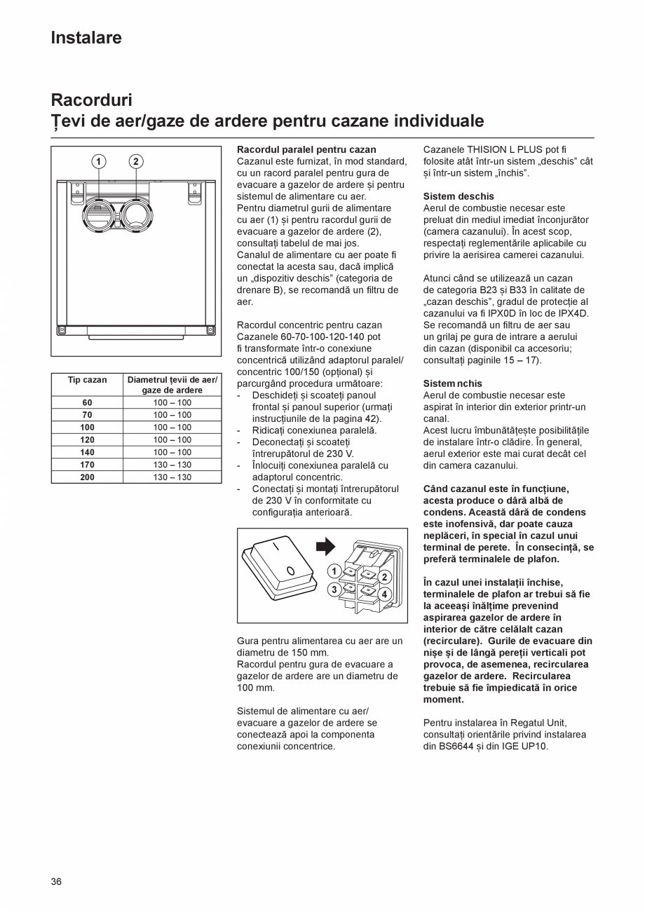 Pagina 36-Manual de Instalare  - Cazan mural  ELCO THISION® L PLUS Instructiuni montaj, utilizare Engleza ...