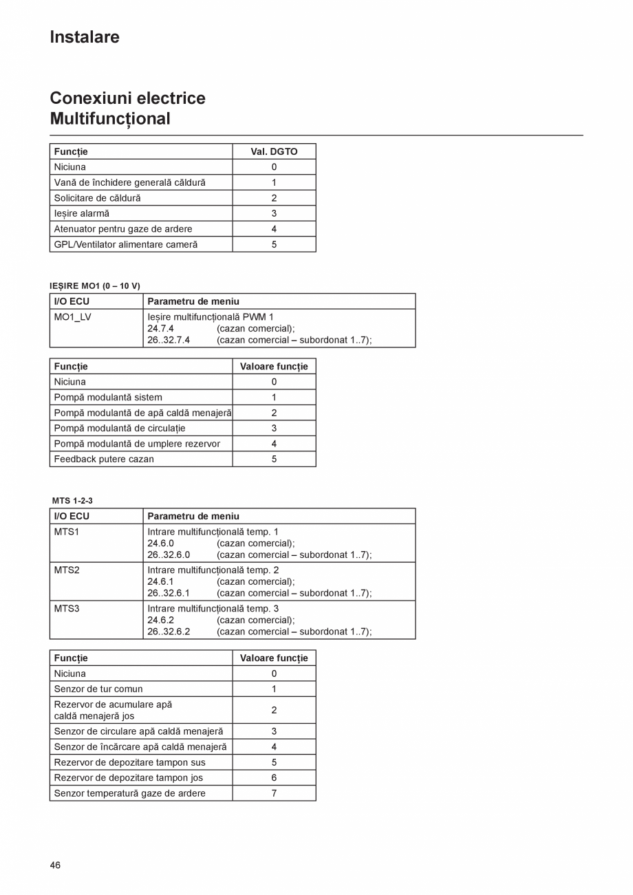 Pagina 46-Manual de Instalare  - Cazan mural  ELCO THISION® L PLUS Instructiuni montaj, utilizare Engleza ...