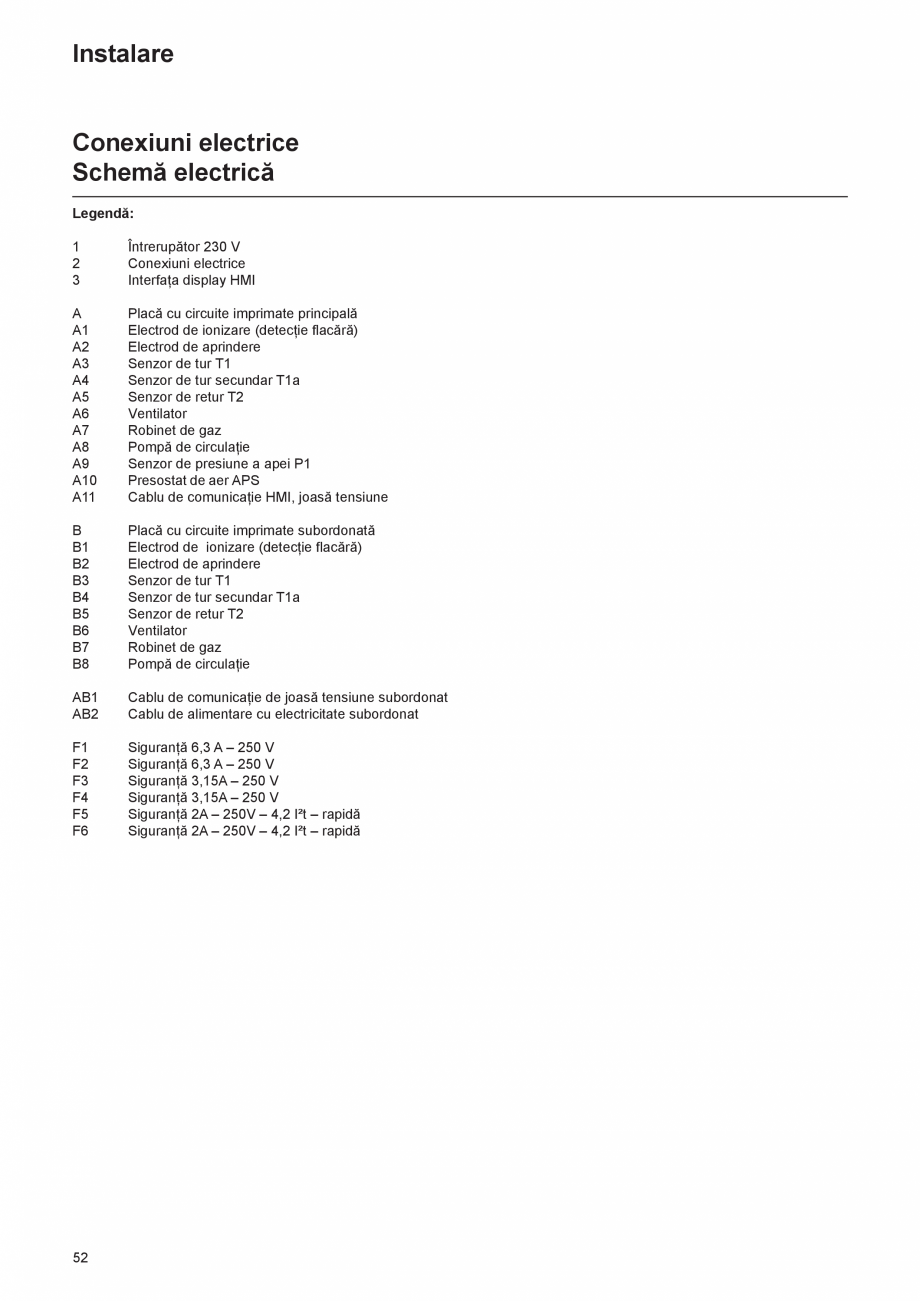 Pagina 52-Manual de Instalare  - Cazan mural  ELCO THISION® L PLUS Instructiuni montaj, utilizare Engleza ...
