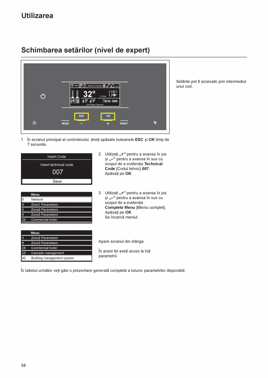 Pagina 58-Manual de Instalare  - Cazan mural  ELCO THISION® L PLUS Instructiuni montaj, utilizare Engleza ...