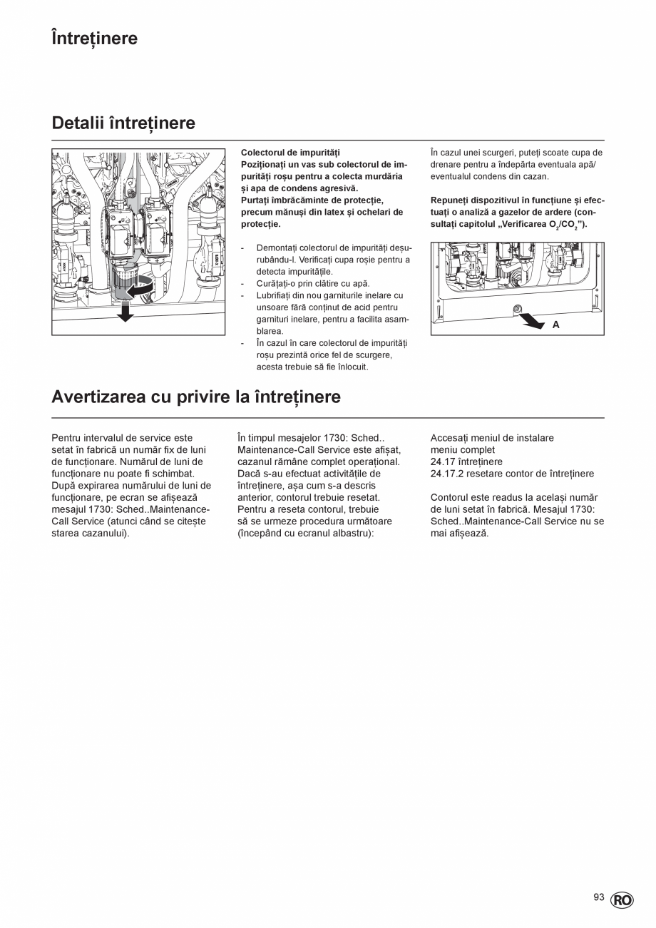 Pagina 93-Manual de Instalare  - Cazan mural  ELCO THISION® L PLUS Instructiuni montaj, utilizare Engleza ...