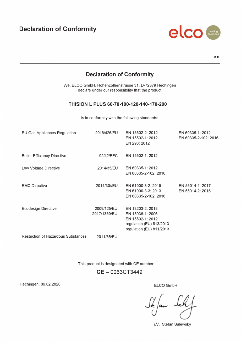Pagina 107-Manual de Instalare  - Cazan mural  ELCO THISION® L PLUS Instructiuni montaj, utilizare Engleza ...