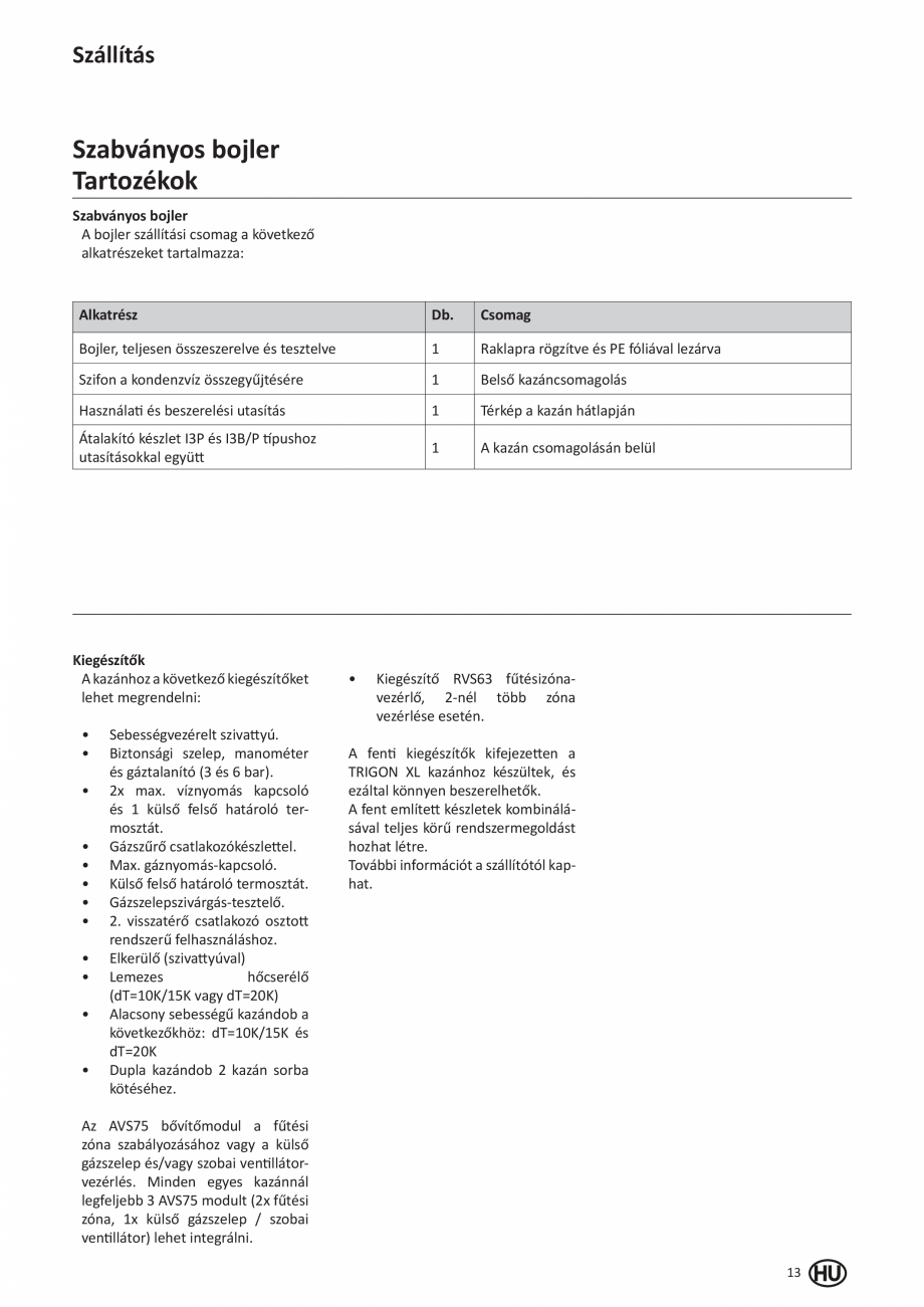 Pagina 111-Manual de Instalare - Cazan pe gaz in condensare ELCO TRIGON® XL Instructiuni montaj, utilizare ...