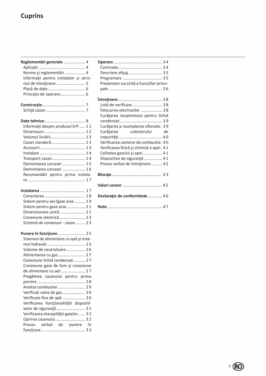 Pagina 197-Manual de Instalare - Cazan pe gaz in condensare ELCO TRIGON® XL Instructiuni montaj, utilizare ...