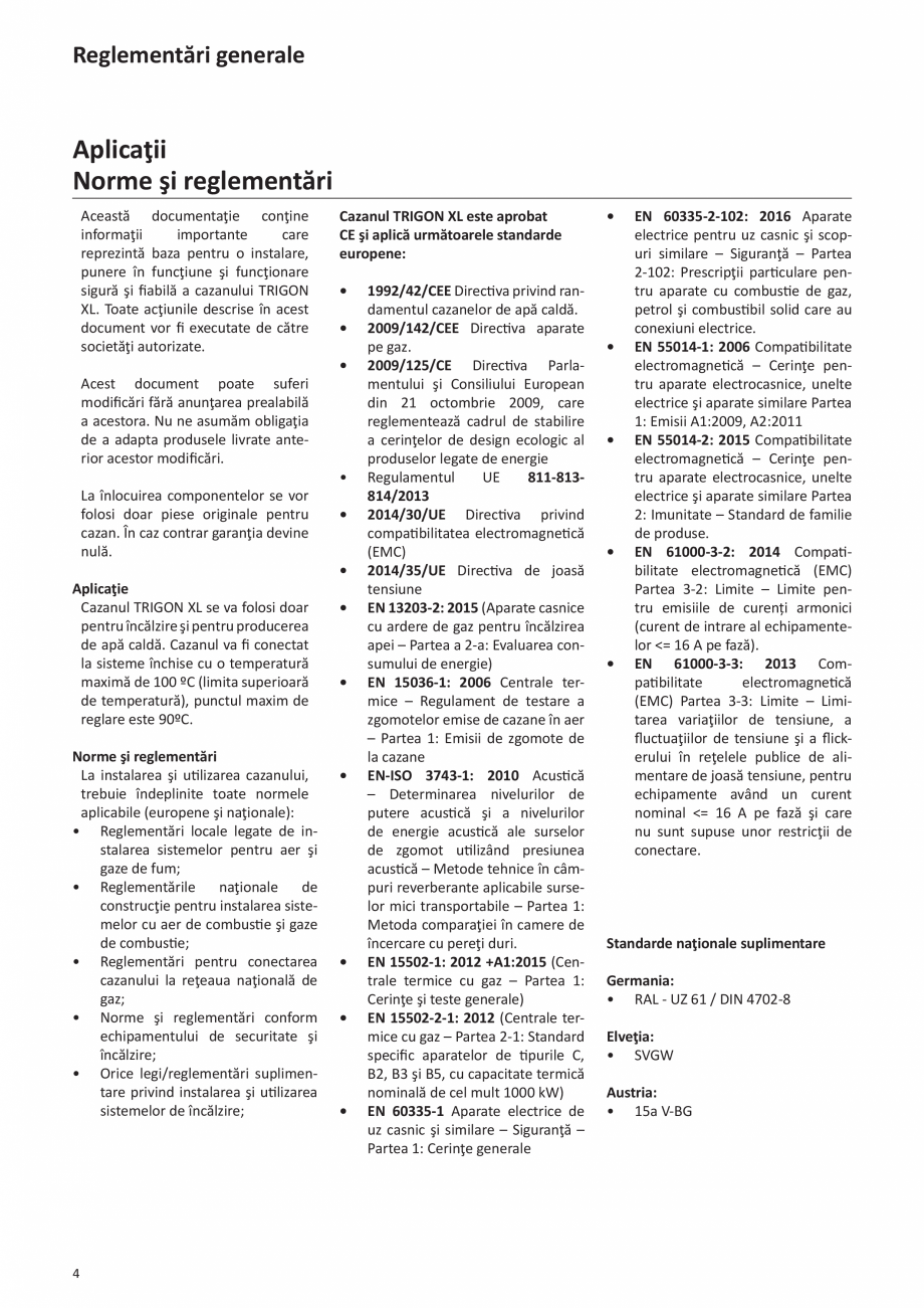 Pagina 198-Manual de Instalare - Cazan pe gaz in condensare ELCO TRIGON® XL Instructiuni montaj, utilizare ...