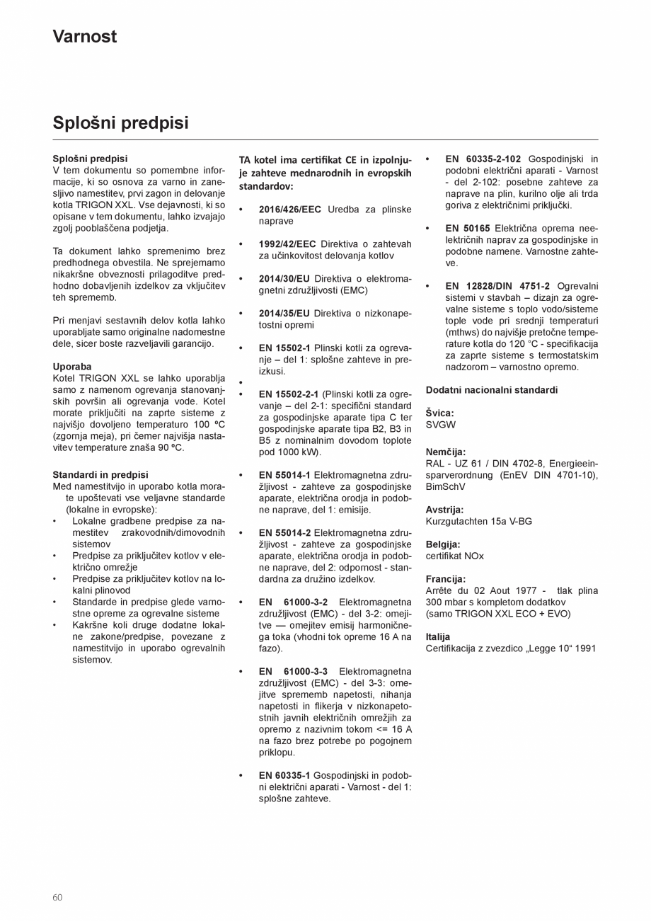 Pagina 60-Manual de instalare si utilizare - Cazan in condensare cu functionare pe gaz ELCO TRIGON® XXL...