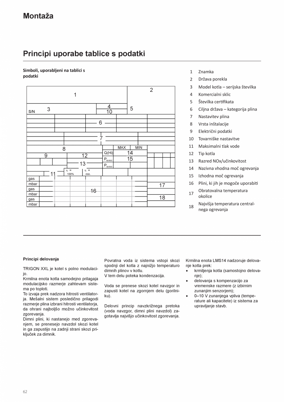 Pagina 62-Manual de instalare si utilizare - Cazan in condensare cu functionare pe gaz ELCO TRIGON® XXL...
