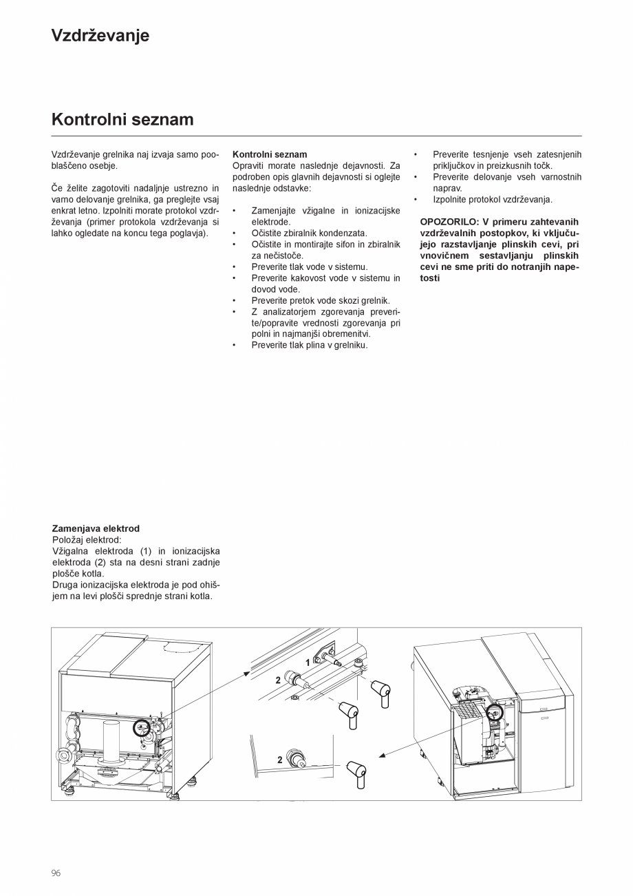 Pagina 96-Manual de instalare si utilizare - Cazan in condensare cu functionare pe gaz ELCO TRIGON® XXL...