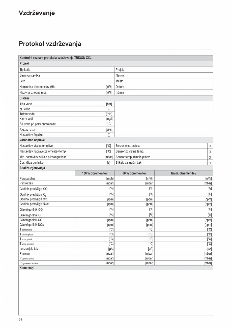 Pagina 98-Manual de instalare si utilizare - Cazan in condensare cu functionare pe gaz ELCO TRIGON® XXL...