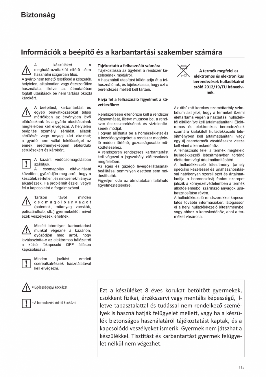 Pagina 115-Manual de instalare si utilizare - Cazan in condensare cu functionare pe gaz ELCO TRIGON® XXL...