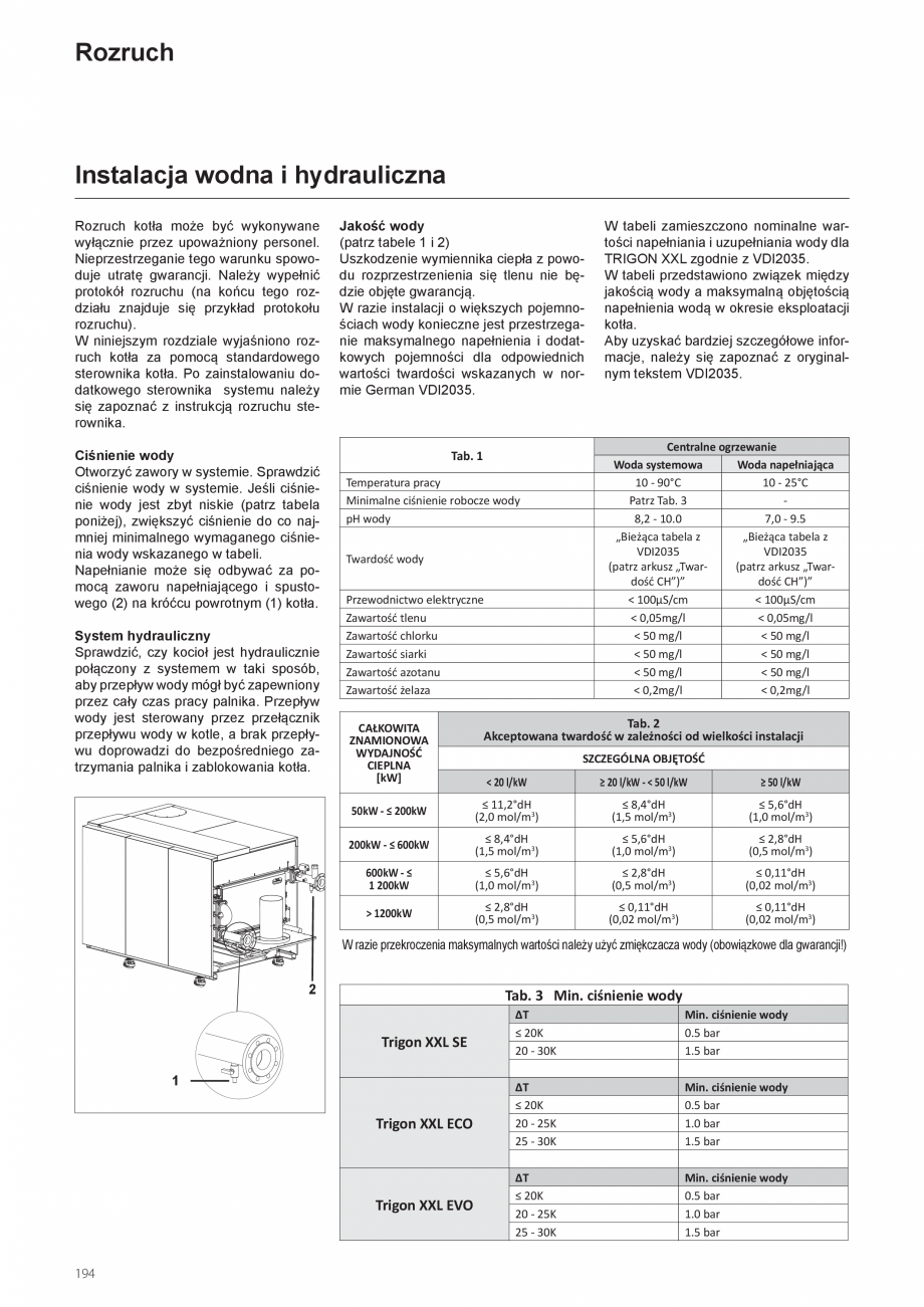 Pagina 194-Manual de instalare si utilizare - Cazan in condensare cu functionare pe gaz ELCO TRIGON® XXL...