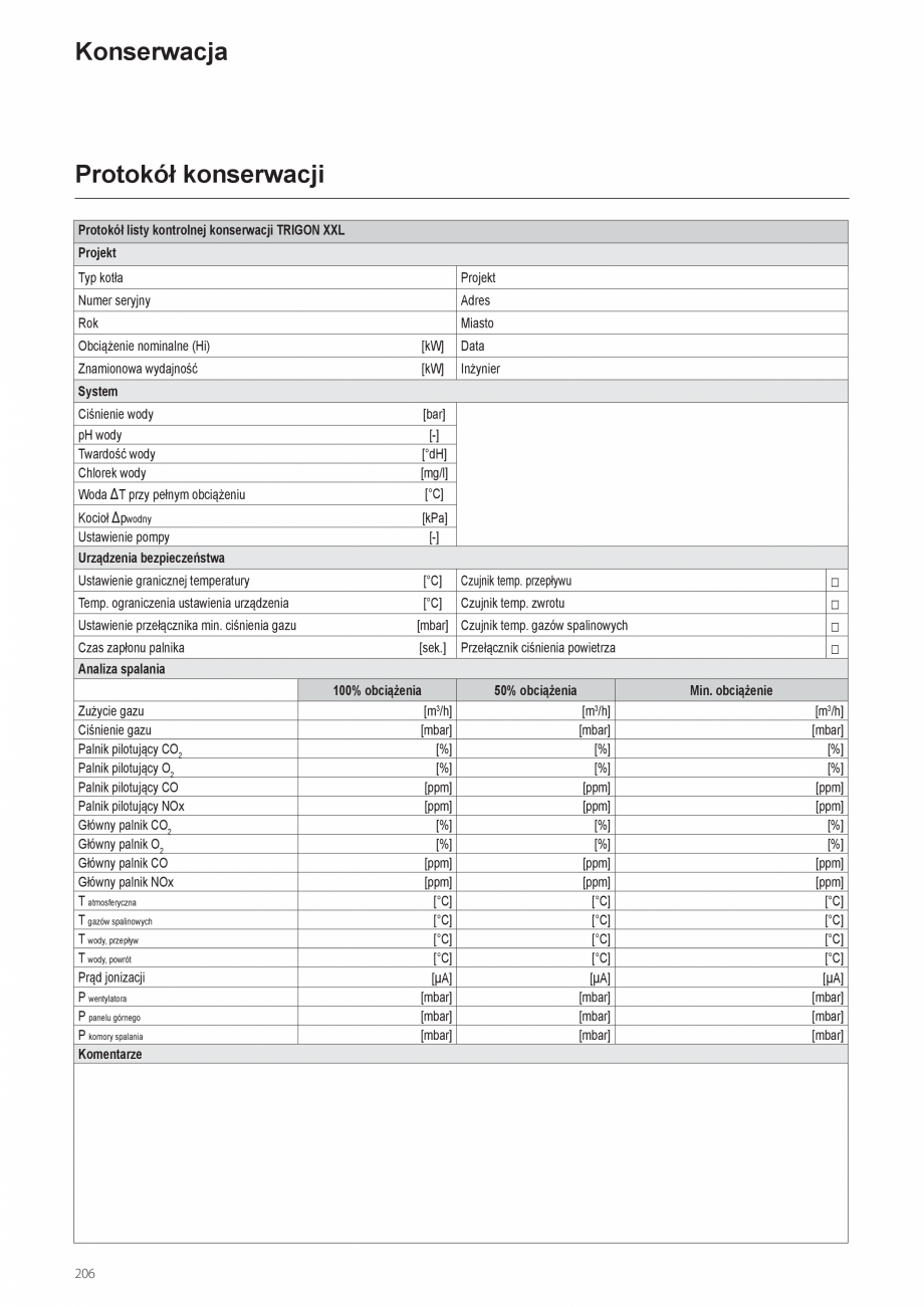 Pagina 206-Manual de instalare si utilizare - Cazan in condensare cu functionare pe gaz ELCO TRIGON® XXL...