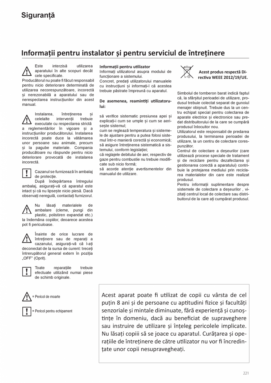 Pagina 223-Manual de instalare si utilizare - Cazan in condensare cu functionare pe gaz ELCO TRIGON® XXL...