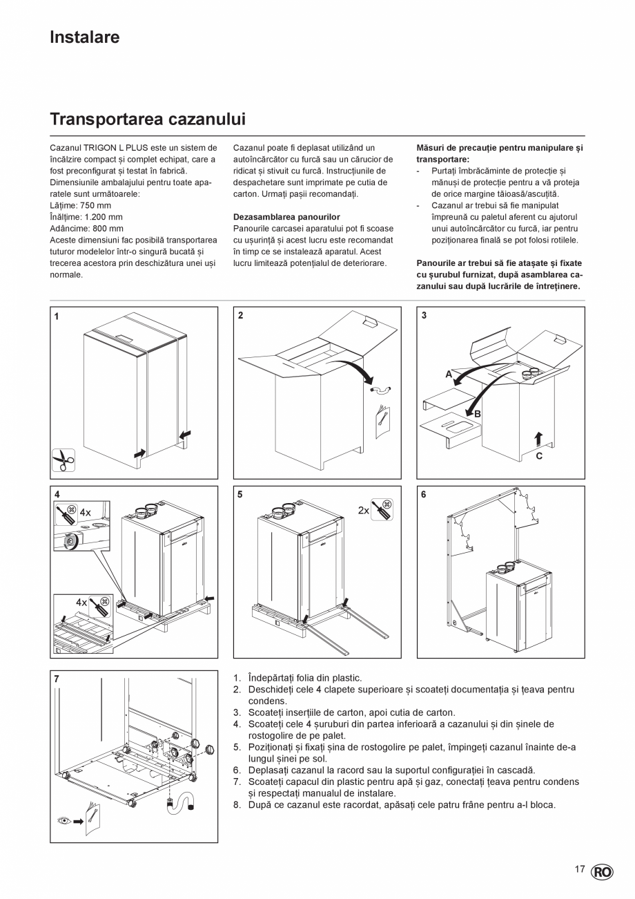 Pagina 17-Cazan de pardoseala in condensatie  ELCO TRIGON® L PLUS Instructiuni montaj, utilizare Romana l ...