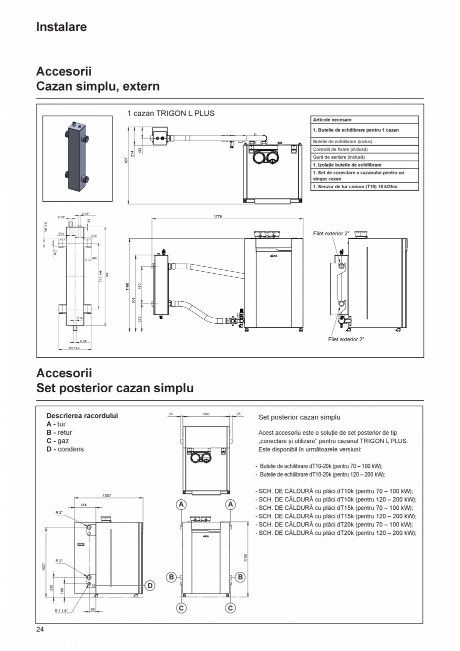 Pagina 24-Cazan de pardoseala in condensatie  ELCO TRIGON® L PLUS Instructiuni montaj, utilizare Romana i ...