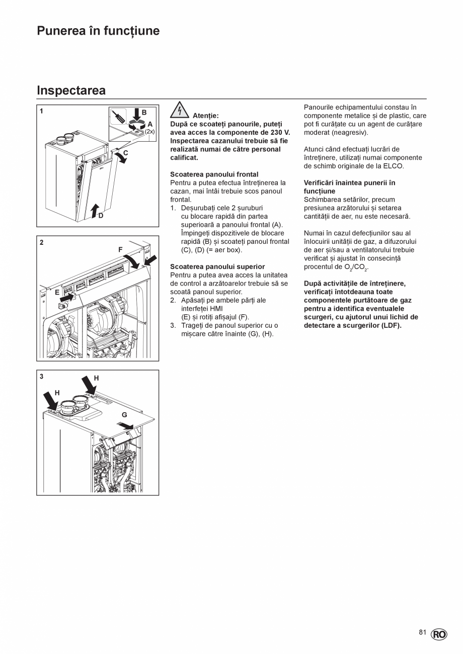 Pagina 81-Cazan de pardoseala in condensatie  ELCO TRIGON® L PLUS Instructiuni montaj, utilizare Romana re...