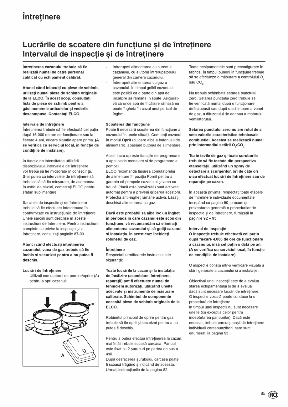 Pagina 85-Cazan de pardoseala in condensatie  ELCO TRIGON® L PLUS Instructiuni montaj, utilizare Romana nt...