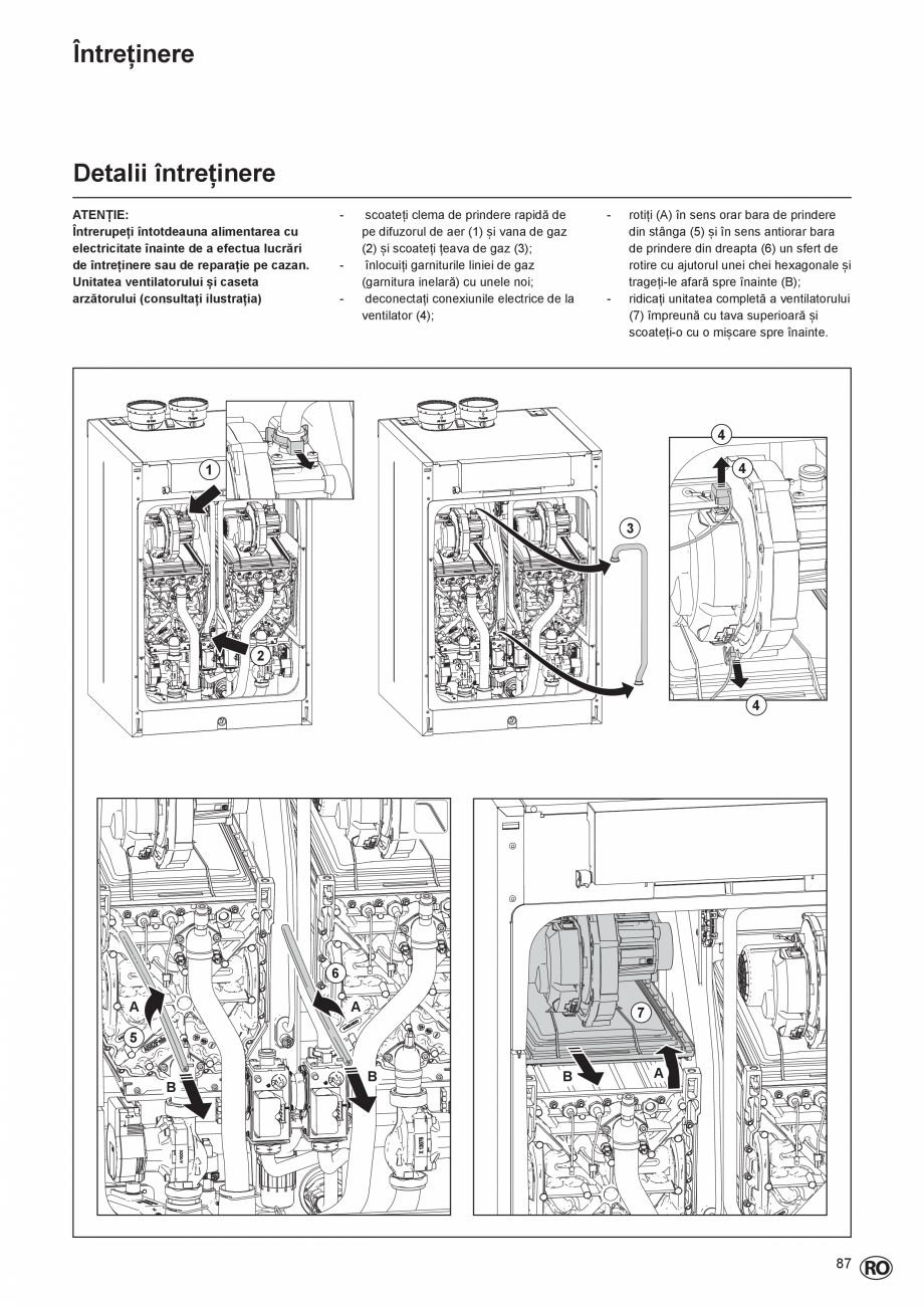 Pagina 87-Cazan de pardoseala in condensatie  ELCO TRIGON® L PLUS Instructiuni montaj, utilizare Romana 
G...