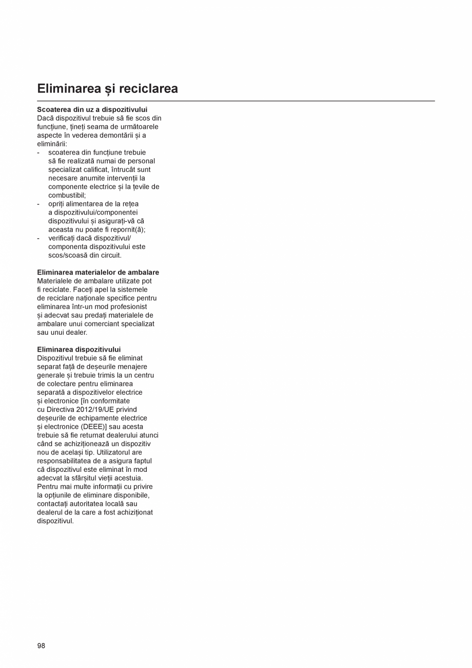 Pagina 98-Cazan de pardoseala in condensatie  ELCO TRIGON® L PLUS Instructiuni montaj, utilizare Romana ul...