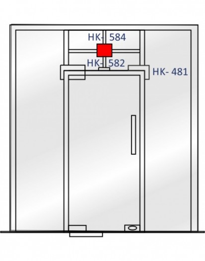 HK-584 Conector pentru 4 panouri de sticla HK-584 Conector pentru 4 panouri de sticla