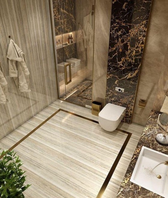 THEDA MAR Design baie - placare cu marmura - Piatra naturala pentru pardoseli interioare si exterioare