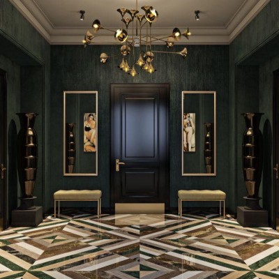 THEDA MAR Interior elegant cu marmura - Piatra naturala pentru pardoseli interioare si exterioare THEDA MAR