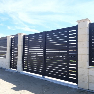 ALUMGATES Detalii poarta si gard - Porti si garduri din aluminiu pentru amenajari de exterior ALUMGATES