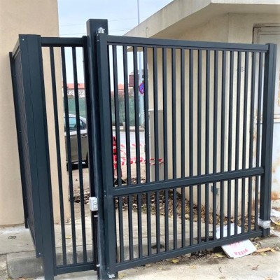 ALUMGATES Detalii poarta aluminiu - Porti si garduri din aluminiu pentru amenajari de exterior ALUMGATES