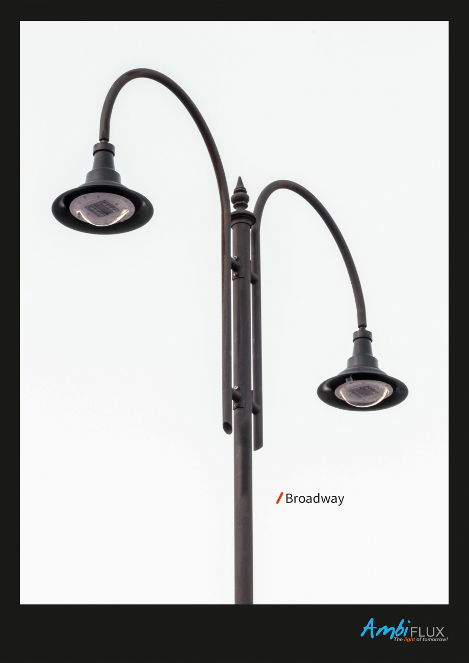 Pagina 1-Brosura - Stalp - si  lampa - Ambiflux Broadway  Catalog, brosura Romana 