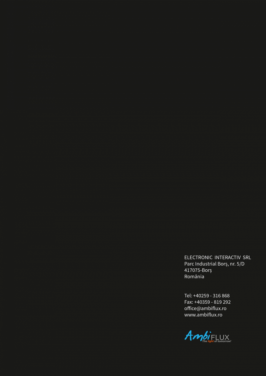 Pagina 6-Brosura - Stalp - si  lampa - Ambiflux Broadway  Catalog, brosura Romana 