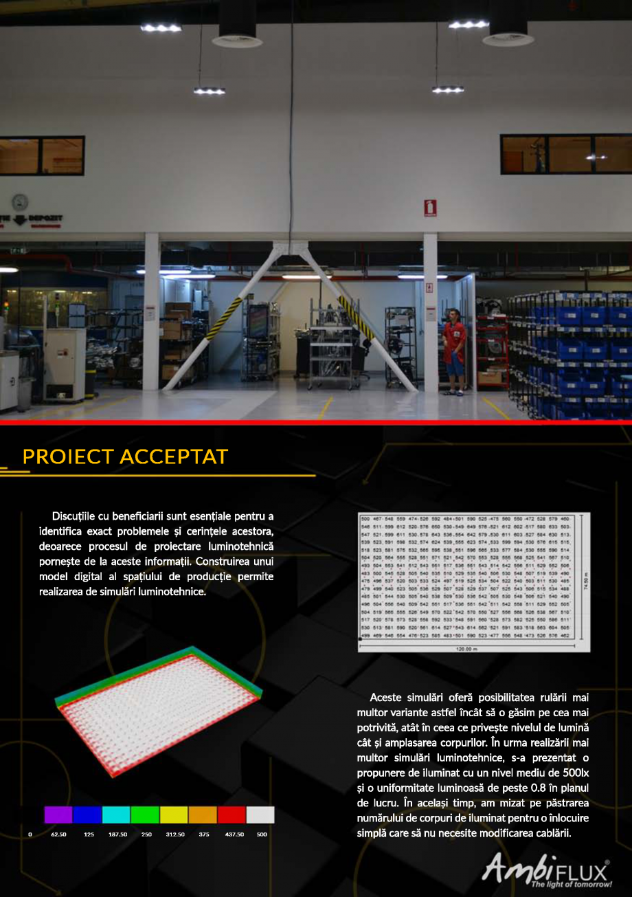 Pagina 3-Studiu de caz CELESTICA - Oradea - Implementarea solutiei de iluminat Ambiflux  Lucrari, proiecte...